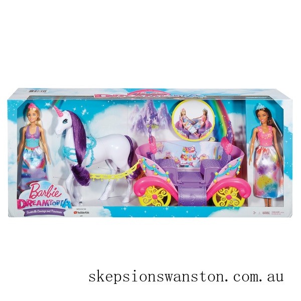 Clearance Sale Barbie Dreamtopia Carriage with 2 Dolls