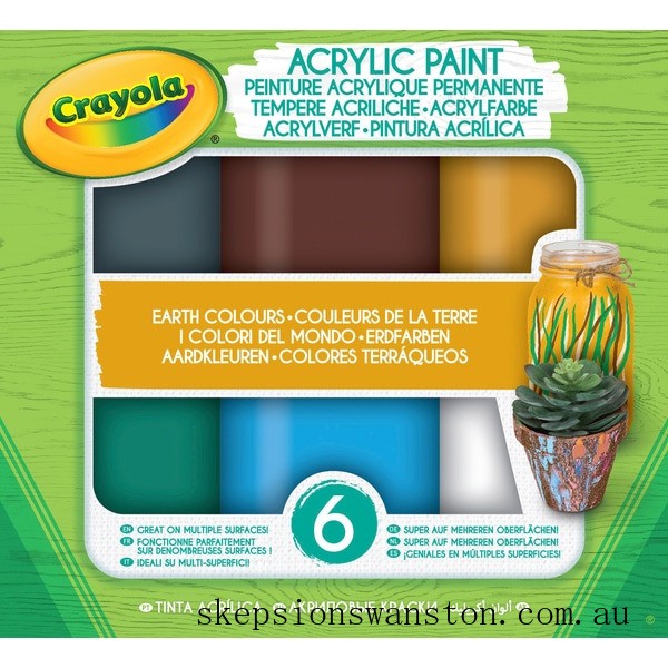 Special Sale Crayola Acrylic Paint Earth Colours