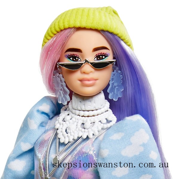 Discounted Barbie Extra Doll in Shimmery Look with Pet Puppy Toy