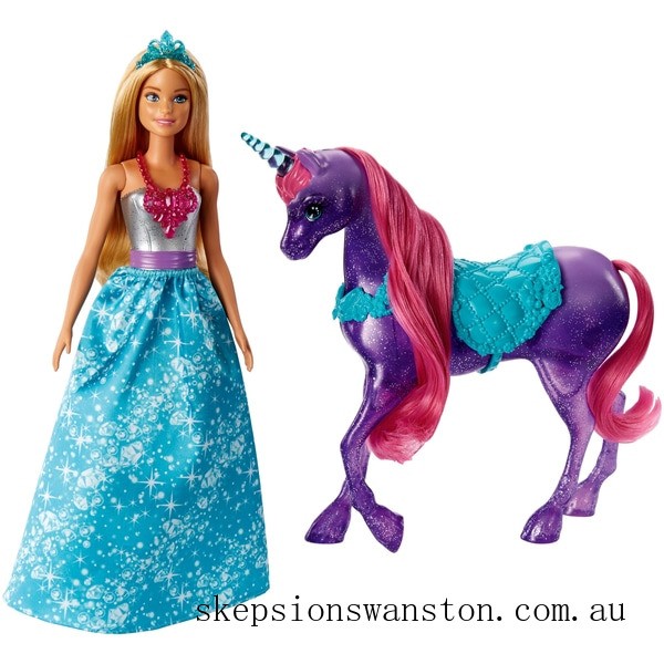 Discounted Barbie Dreamtopia Princess Doll and Unicorn