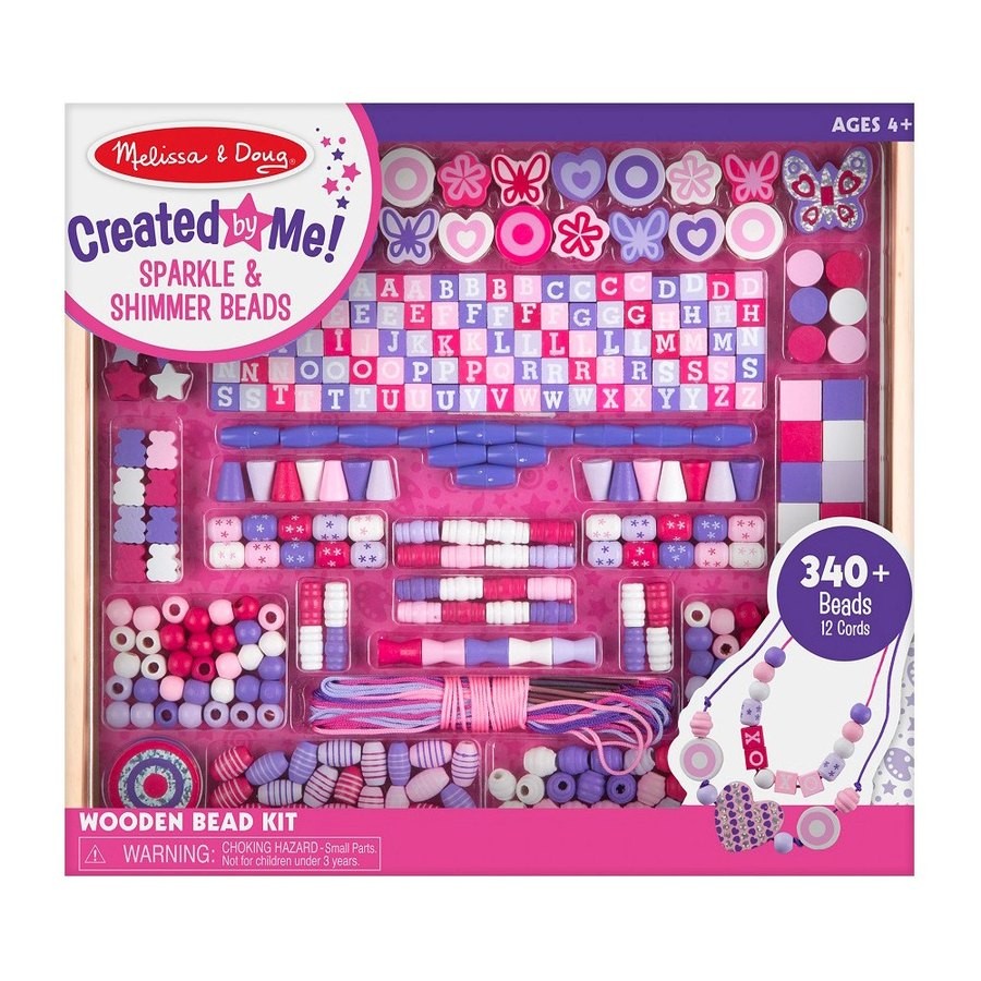 Limited Sale Melissa & Doug Deluxe Collection Wooden Bead Set With 340+ Beads for Jewelry-Making