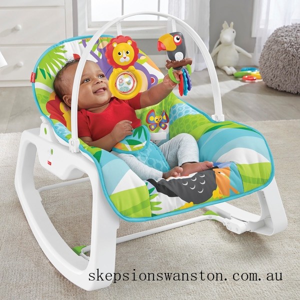 Clearance Sale Fisher-Price Infant-to-Toddler Rocker Green Rainforest