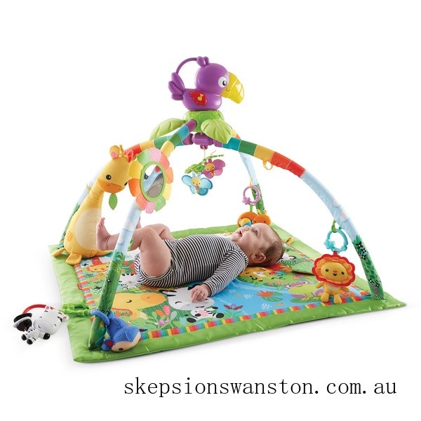 Clearance Sale Fisher-Price Rainforest Music & Lights Deluxe Gym Baby Toy