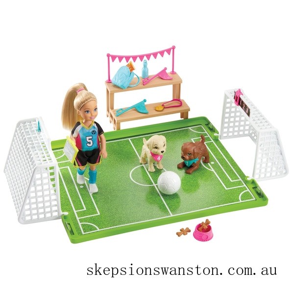 Discounted Barbie Chelsea's Soccer Playset