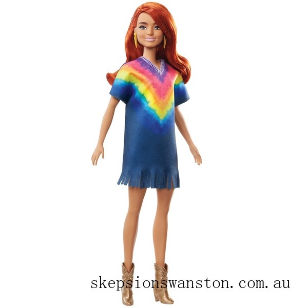 Discounted Barbie Fashionista Doll 141 Tie Dye Dress
