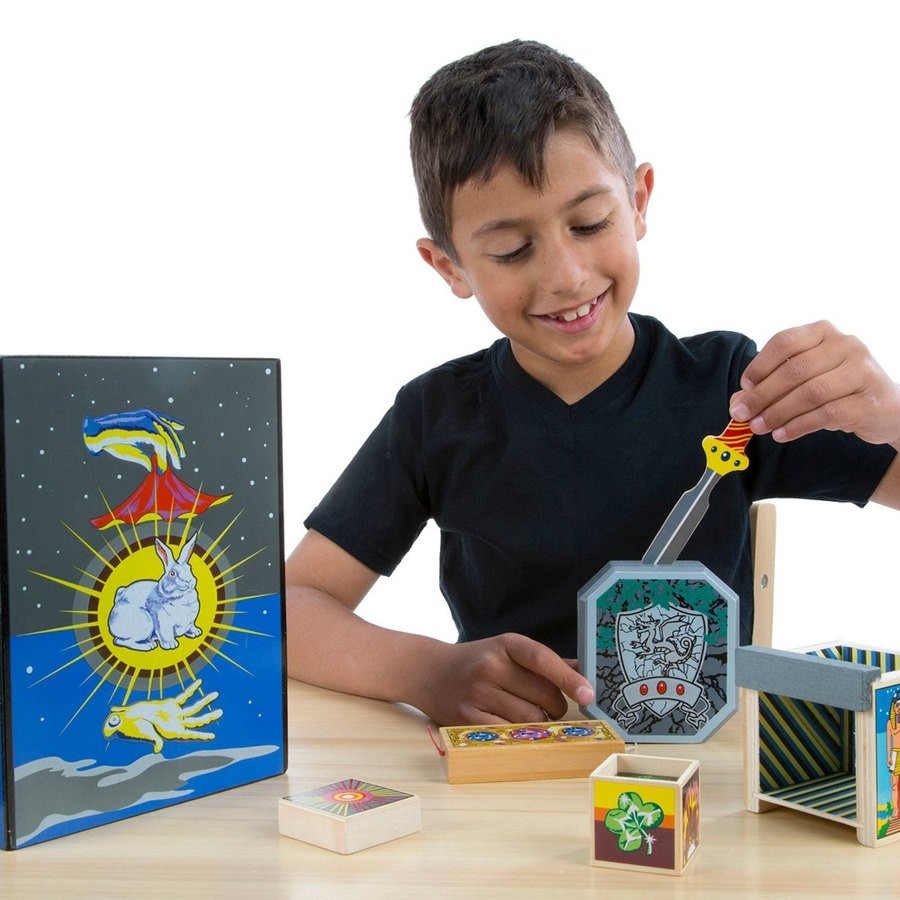 Sale Melissa & Doug Discovery Magic Set With 4 Classic Tricks, Solid-Wood Construction