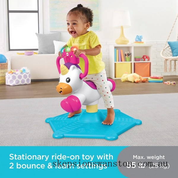 Clearance Sale Fisher-Price Bounce and Spin Unicorn Ride On