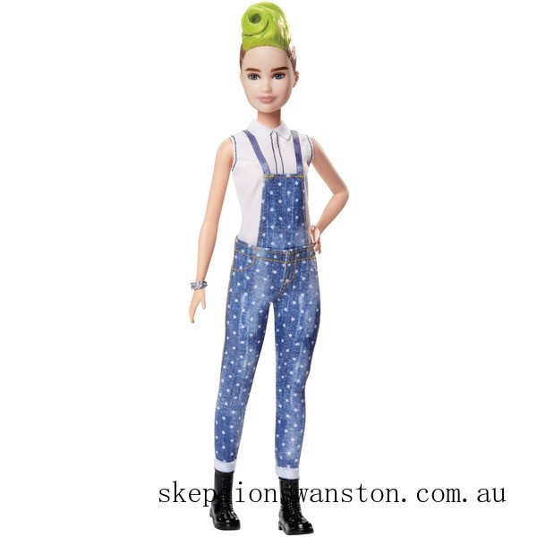Outlet Sale Barbie Fashionista Doll 124  Dotty Denim Dungarees