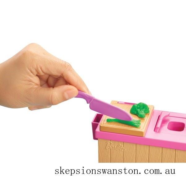 Clearance Sale Barbie Noodle Maker Bar Playset with Doll