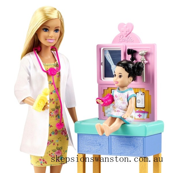 Outlet Sale Barbie Careers Pediatrician Doll Playset