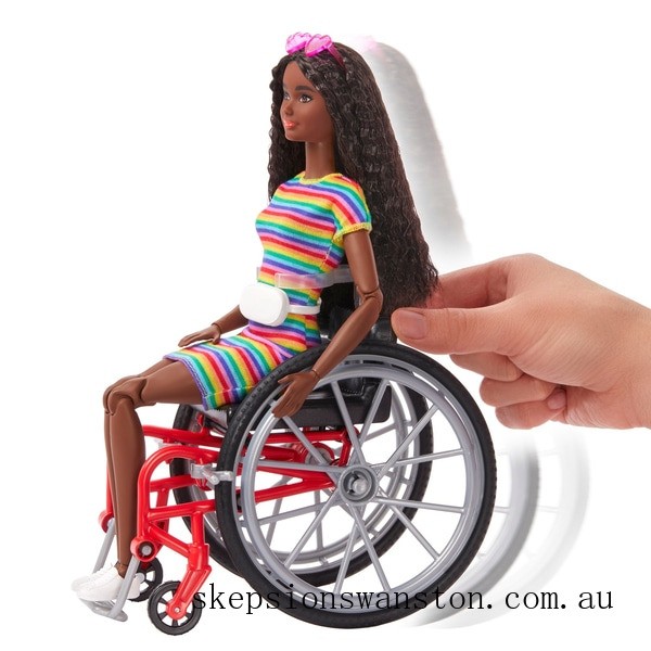 Discounted Barbie Doll 166 with Wheelchair Brunette