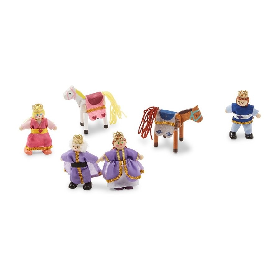Sale Melissa & Doug Royal Family Wooden Doll Set - 6pc
